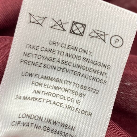 Jenny Yoo BHLDN Farrah Gown Ruffle Skirt Front Slit Chiffon Hibiscus Red NEW 4 - Picture 11 of 12